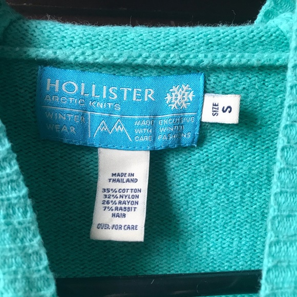 Vintage Mint Green Hollister Sweatshirt - Picture 3 of 4